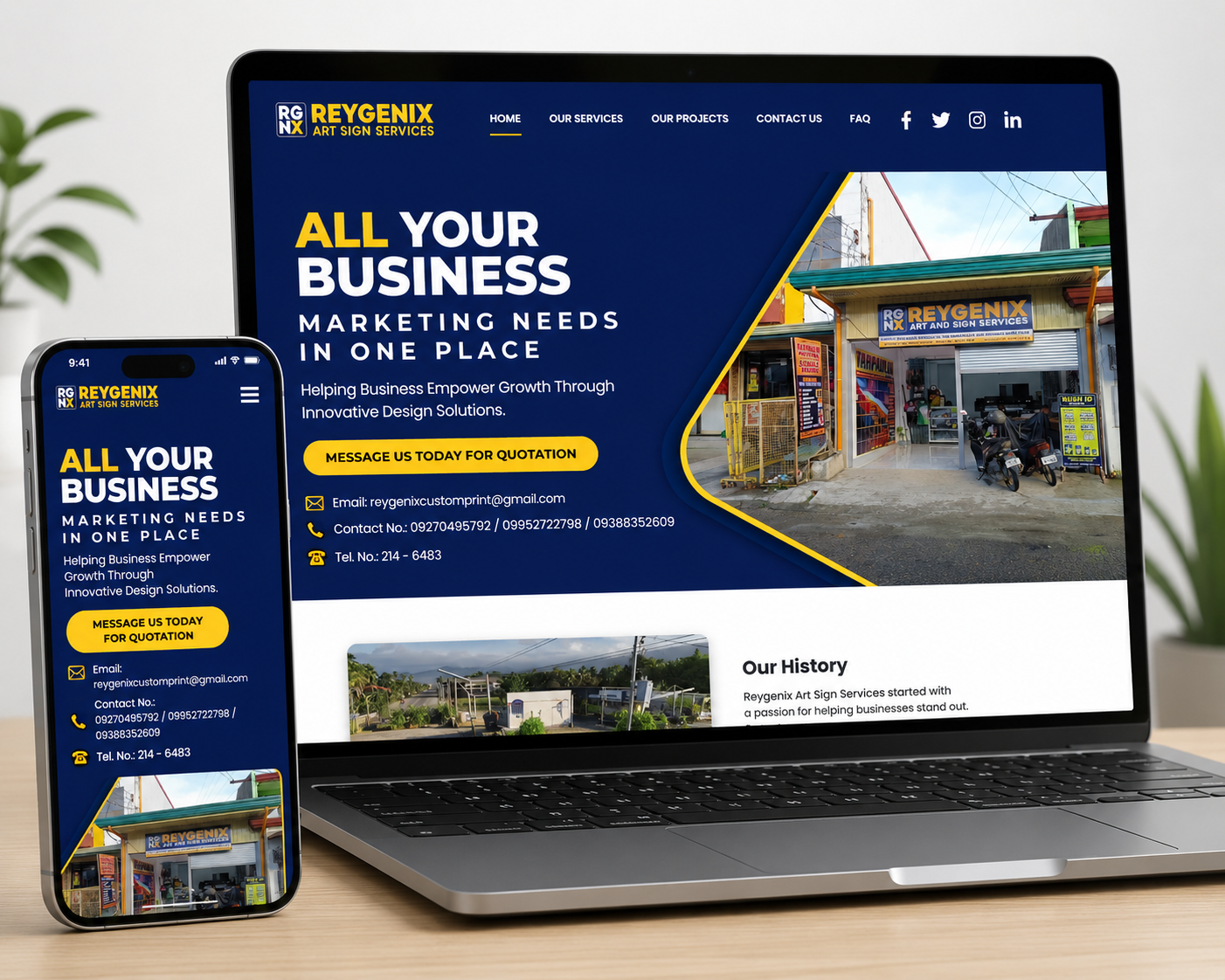 WEBSITE - REYGENIX PRINTING SERVICES
